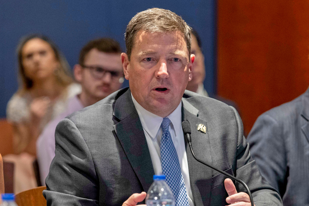 FILE - Ed Martin speaks at an event at the Capitol in Washington, June 13, 2023. (AP Photo/Amanda Andrade-Rhoades, File)