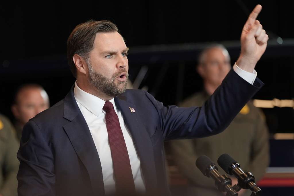 Vice President JD Vance speaks during a news conference on Thursday, Jan. 22, 2026, in Minneapolis. (AP Photo/Angelina Katsanis)