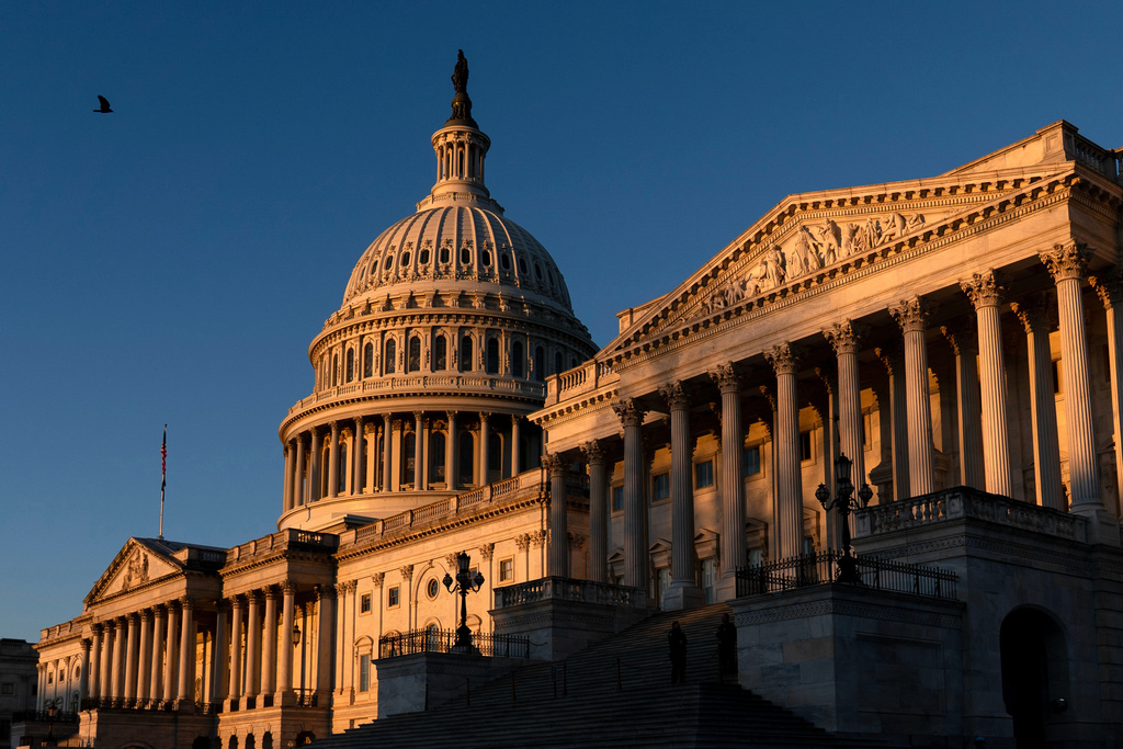 FILE - The U.S. Capitol is seen at sunrise March 9, 2026, in Washington. (AP Photo/Jose Luis Magana, File)