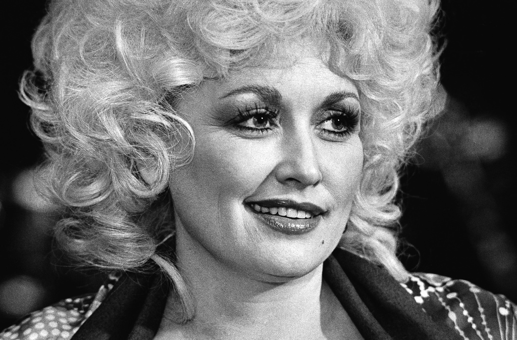 FILE - Country singer Dolly Parton appears at a rehearsal session in Nashville, Wednesday, Nov. 11, 1982. (AP Photo/Mark Humphrey, File)