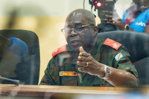 Lieutenant General Mutombo Katalayi, president of the court, speaks during the verdict in the trial of former Congolese President Joseph Kabila at the military court in Kinshasa, Democratic Republic of Congo, Tuesday, Sept. 30, 2025 (AP Photo/Samy Ntumba Shambuyi) Lieutenant General Mutombo Katalayi, president of the court, speaks during the verdict in the trial of former Congolese President Joseph Kabila at the military court in Kinshasa, Democratic Republic of Congo, Tuesday, Sept. 30, 2025 (AP Photo/Samy Ntumba Shambuyi)