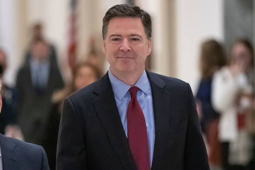 FILE - Former FBI Director James Comey, arrivex to testify under subpoena behind closed doors before the House Judiciary and Oversight Committee on Capitol Hill in Washington, Dec. 7, 2018. (AP Photo/J. Scott Applewhite, File) FILE - Former FBI Director James Comey, arrivex to testify under subpoena behind closed doors before the House Judiciary and Oversight Committee on Capitol Hill in Washington, Dec. 7, 2018. (AP Photo/J. Scott Applewhite, File)