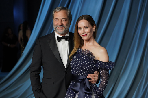 Judd Apatow, left, and Leslie Mann arrive at the fifth annual Academy Museum Gala on Saturday, Oct. 18, 2025, at the Academy Museum of Motion Pictures in Los Angeles. (Photo by Jordan Strauss/Invision/AP) Judd Apatow, left, and Leslie Mann arrive at the fifth annual Academy Museum Gala on Saturday, Oct. 18, 2025, at the Academy Museum of Motion Pictures in Los Angeles. (Photo by Jordan Strauss/Invision/AP)