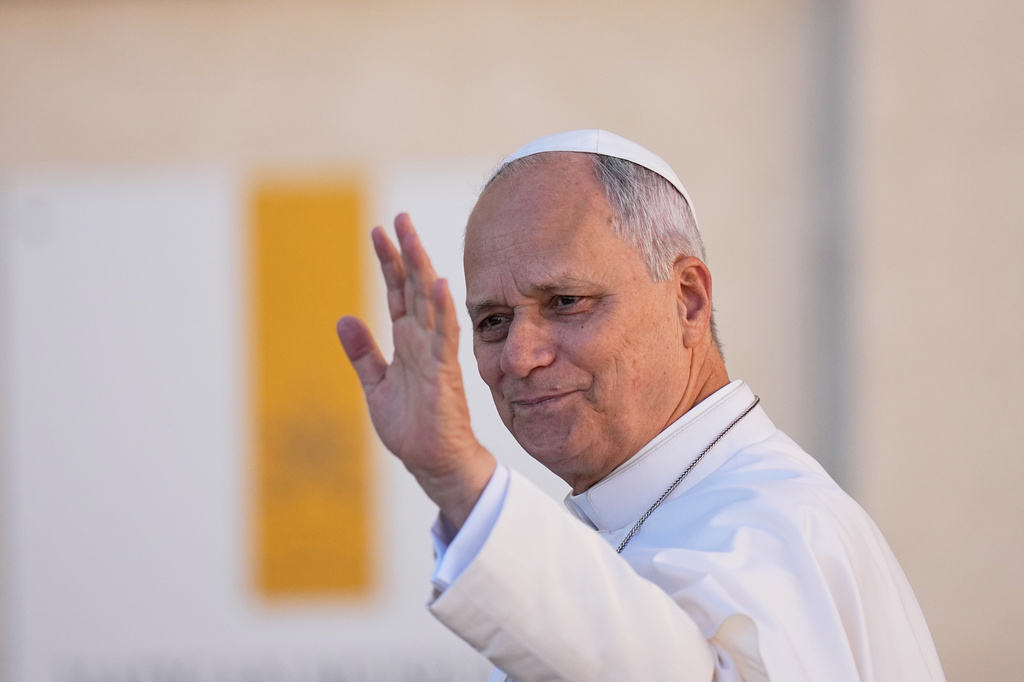 Pope Leo XIV arrives for his weekly general audience in St. Peter's Square, at the Vatican, Wednesday, Sept. 23, 2026. (AP Photo/Alessandra Tarantino)