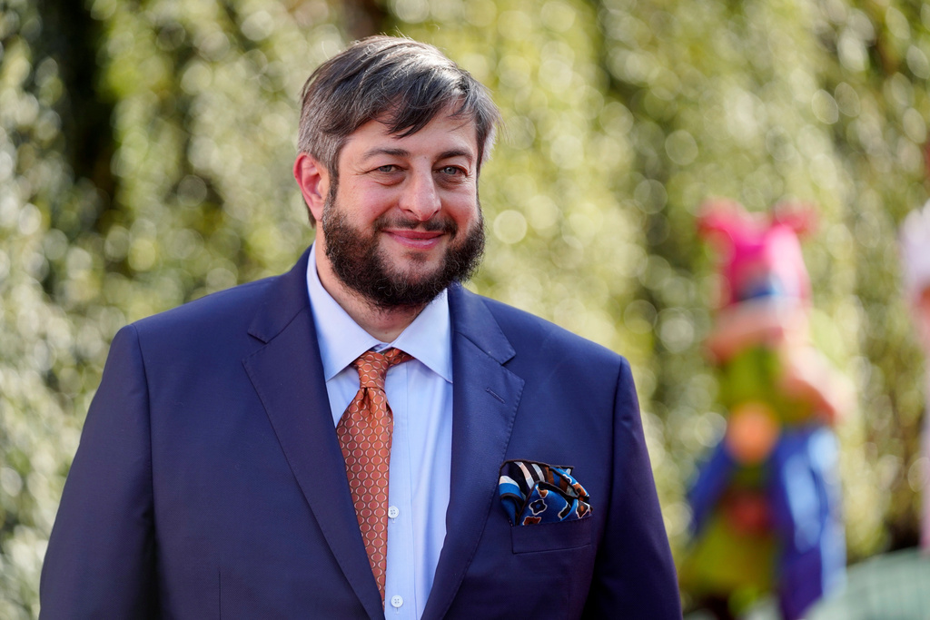 FILE - Eugene Mirman, a cast member in, "The Bob's Burgers Movie," poses at the premiere of the film, May 17, 2022, at the El Capitan Theatre in Los Angeles. (AP Photo/Chris Pizzello, File)