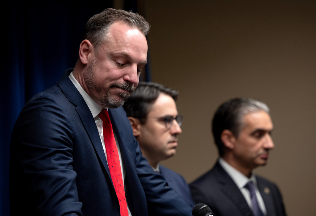 First Assistant U.S. Attorney Joseph H. Thompson speaks during a news conference addressing fraud in Minnesota at the United States Courthouse in Minneapolis on Thursday, Dec. 18, 2025. (Carlos Gonzalez/Star Tribune via AP)