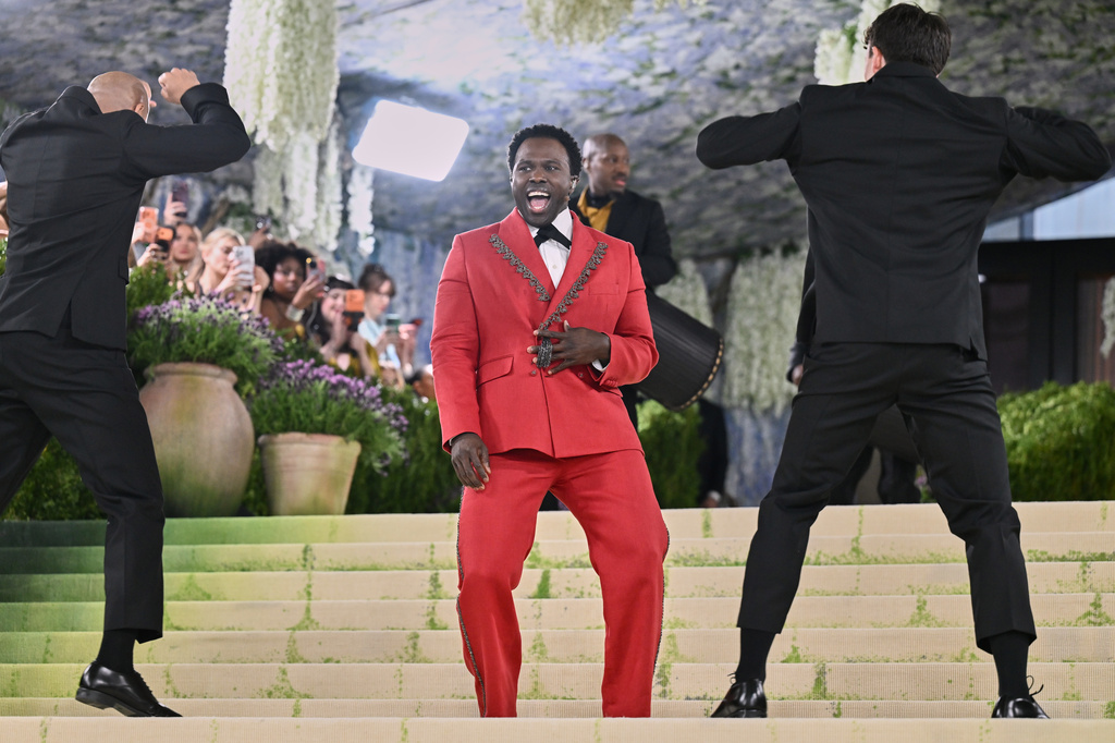 Joshua Henry performs at The Metropolitan Museum of Art's Costume Institute benefit gala celebrating the opening of the "Costume Art" exhibition on Monday, May 4, 2026, in New York. (Photo by Evan Agostini/Invision/AP)
