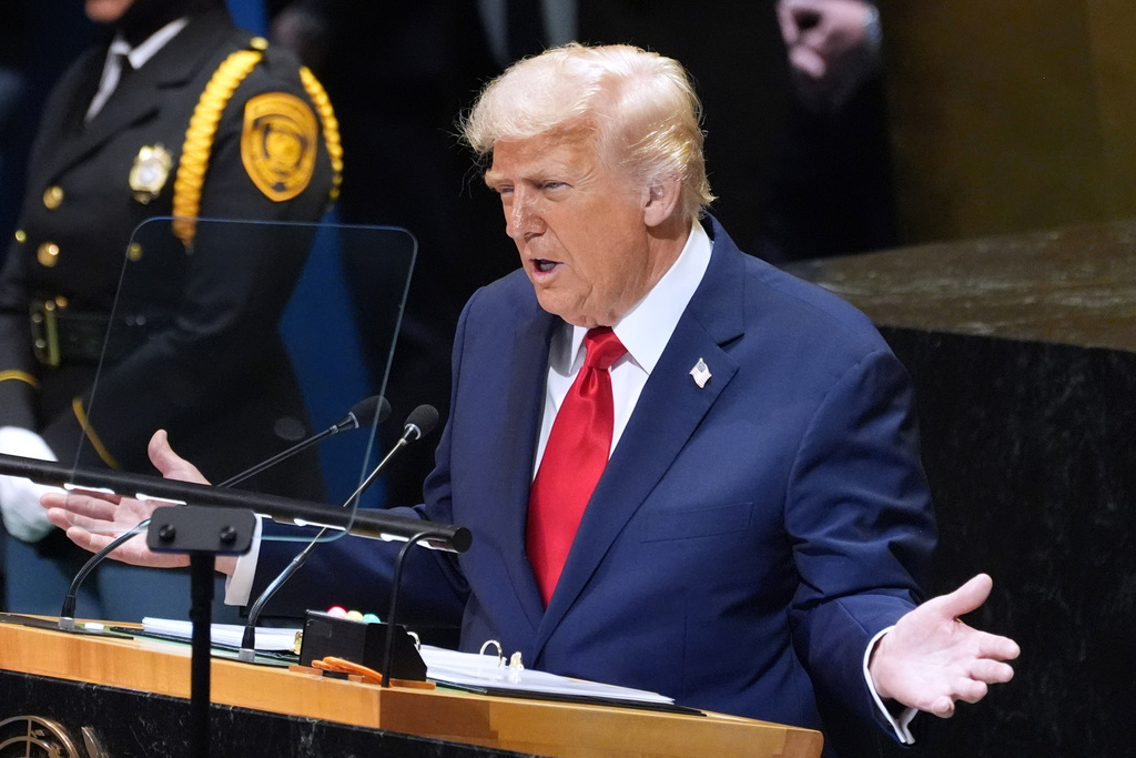 President Donald Trump speaks to the United Nations General Assembly, Tuesday, Sept. 23, 2025, in New York.(AP Photo/Evan Vucci)