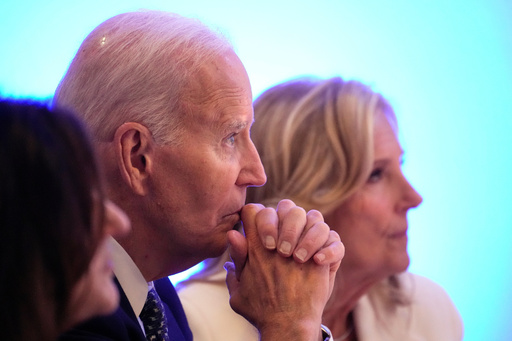 Former President Joe Biden listens to a speaker before receiving the Lifetime Achievement Award at the Edward M. Kennedy Institute's 10th Anniversary Celebration, Sunday, Oct. 26, 2025, in Boston.(AP Photo/Robert F. Bukaty) Former President Joe Biden listens to a speaker before receiving the Lifetime Achievement Award at the Edward M. Kennedy Institute's 10th Anniversary Celebration, Sunday, Oct. 26, 2025, in Boston.(AP Photo/Robert F. Bukaty)