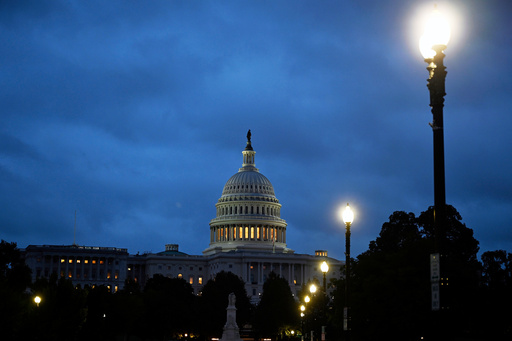 Early morning cloudy skies over the U.S. Capitol during the 8th day of the government shutdown on Wednesday, Oct. 8, 2025, in Washington. (AP Photo/John McDonnell) Early morning cloudy skies over the U.S. Capitol during the 8th day of the government shutdown on Wednesday, Oct. 8, 2025, in Washington. (AP Photo/John McDonnell)