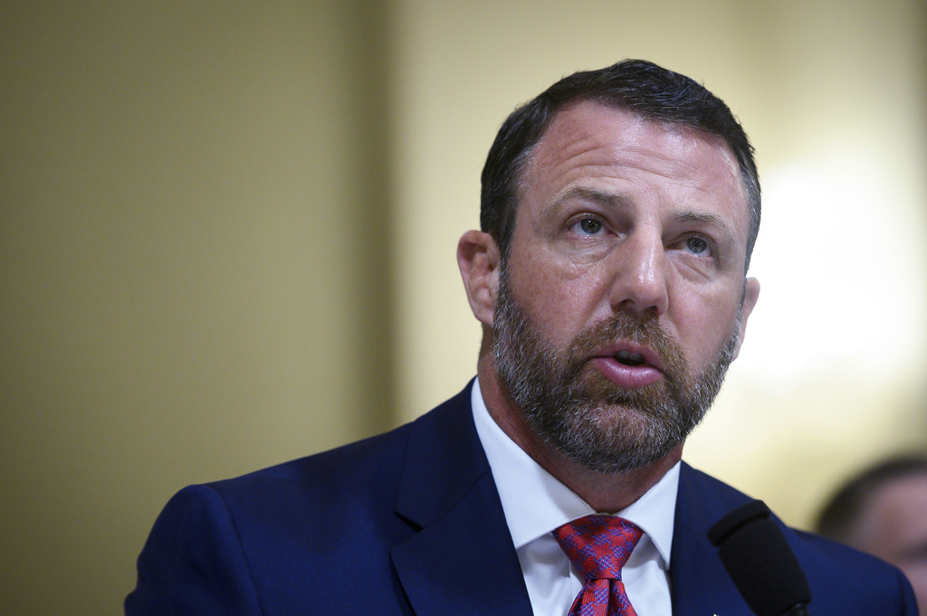 Homeland Security Secretary Markwayne Mullin testifies before the House Committee on Homeland Security during a hearing on the Fiscal 2027 budget request for the Department of Homeland Security, in Washington, Wednesday, June 3, 2026. (AP Photo/Cliff Owen)