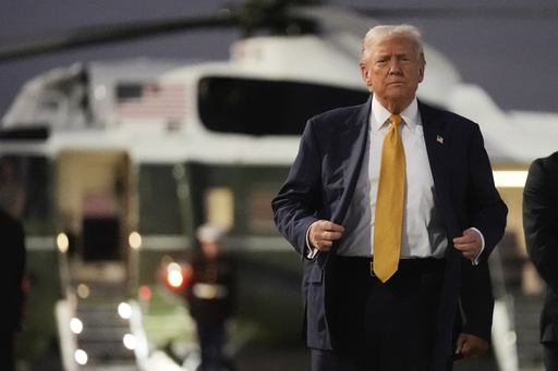 President Donald Trump arrives at Haneda Airport before switching his ride to Marine One in Tokyo, Japan, Monday, Oct. 27, 2025, following his visit at the ASEAN summit in Malaysia. (AP Photo/Mark Schiefelbein) President Donald Trump arrives at Haneda Airport before switching his ride to Marine One in Tokyo, Japan, Monday, Oct. 27, 2025, following his visit at the ASEAN summit in Malaysia. (AP Photo/Mark Schiefelbein)