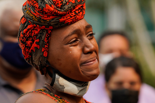 FILE - A tear streams down the cheek of Nakia Porter during a news conference to announce the filing of a federal lawsuit she has brought against two Solano County Sheriff's deputies, in Sacramento, Calif., Wednesday, Aug. 18, 2021. (AP Photo/Rich Pedroncelli,File) FILE - A tear streams down the cheek of Nakia Porter during a news conference to announce the filing of a federal lawsuit she has brought against two Solano County Sheriff's deputies, in Sacramento, Calif., Wednesday, Aug. 18, 2021. (AP Photo/Rich Pedroncelli,File)