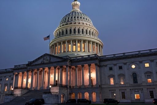 The Capitol is seen at dusk as Democrats and Republicans in Congress are angrily blaming each other and refusing to budge from their positions on funding the government, in Washington, Tuesday, Sept. 30, 2025. (AP Photo/J. Scott Applewhite) The Capitol is seen at dusk as Democrats and Republicans in Congress are angrily blaming each other and refusing to budge from their positions on funding the government, in Washington, Tuesday, Sept. 30, 2025. (AP Photo/J. Scott Applewhite)