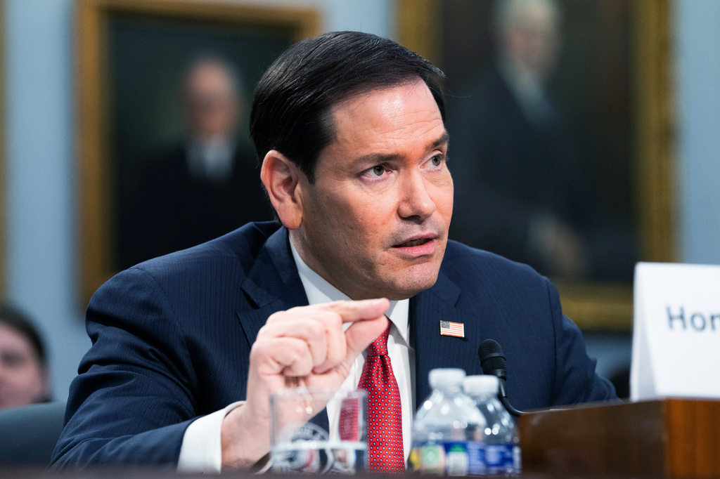 Secretary of State Marco Rubio testifies before the House Appropriations Committee, Tuesday, June 2, 2026 in Washington. (AP Photo/Allison Robbert)