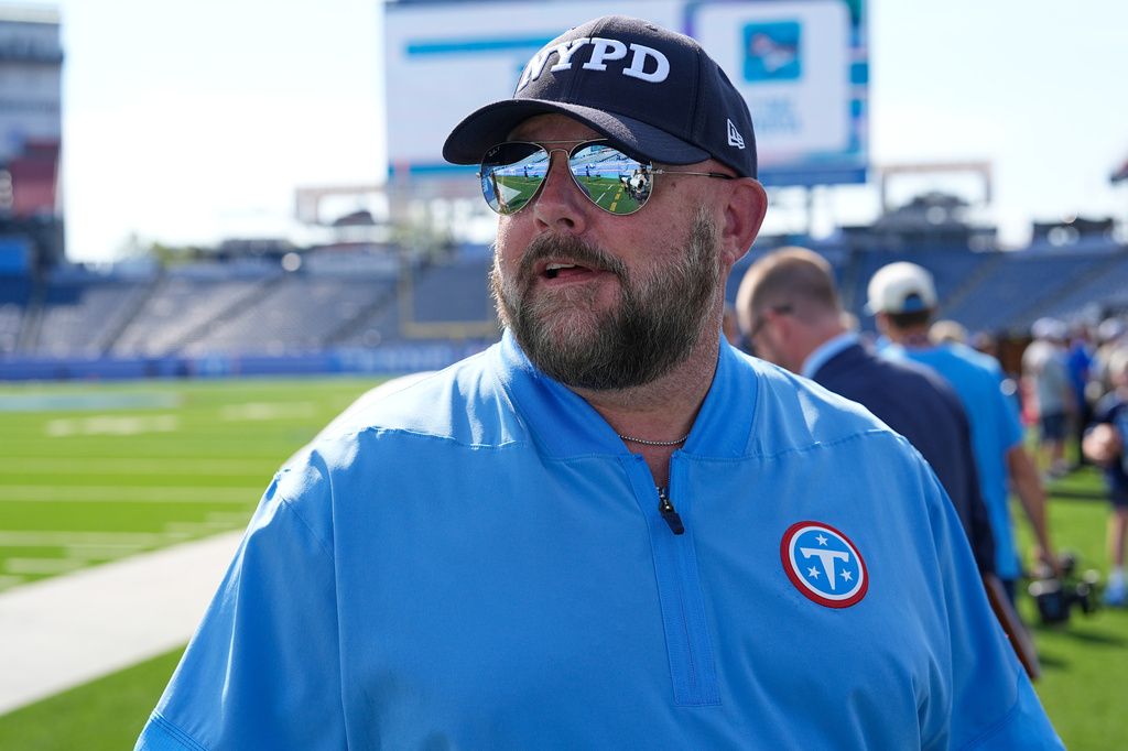 FILE - Tennessee Titans offensive coordinator Brian Daboll before an NFL football game on Sept. 13, 2026, in Nashville, Tenn. (AP Photo/George Walker IV, File)