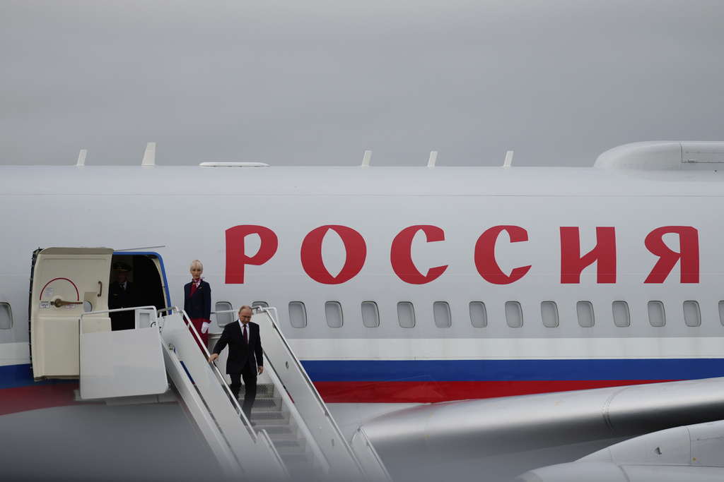 Russia's President Vladimir Putin arrives Friday, Aug. 15, 2025, at Joint Base Elmendorf-Richardson, Alaska, to meet with President Donald Trump. (AP Photo/Julia Demaree Nikhinson)