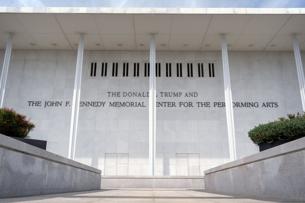 The John F. Kennedy Center for the Performing Arts is seen, Monday, June 1, 2026, in Washington. (AP Photo/Mark Schiefelbein)
