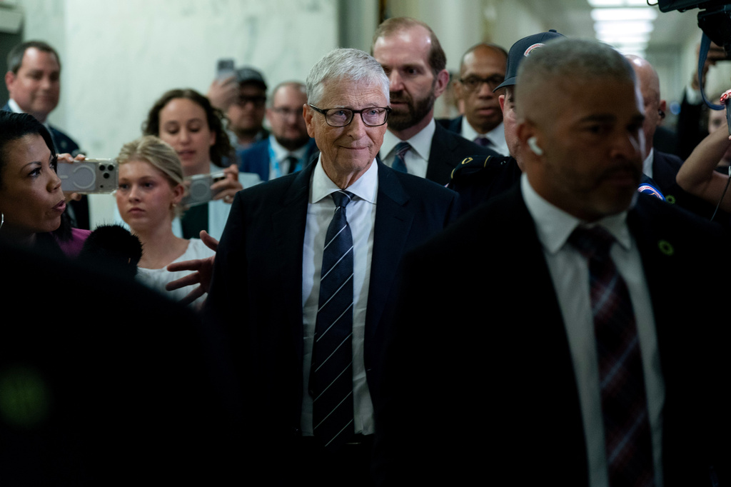 FILE - Bill Gates, co-founder of Microsoft, leaves after a closed-door interview with the House Oversight Committee investigating convicted sex offender Jeffrey Epstein, on Capitol Hill, June 10, 2026, in Washington. (AP Photo/Jose Luis Magana, File)