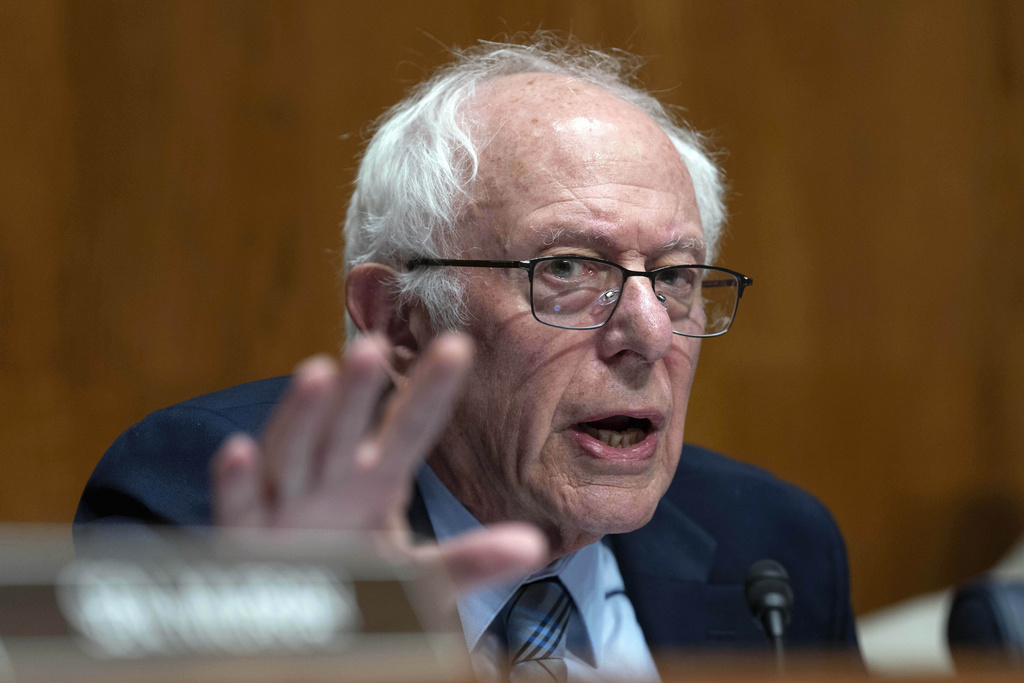 Senate Committee on Health, Education, Labor, and Pensions ranking member Sen. Bernie Sanders, I-Vt., speaks during a hearing to examine reviewing recent events at the Centers for Disease Control and Prevention and implications for children's health on Capitol Hill, in Washington, Wednesday, Sept. 17, 2025. (AP Photo/Jose Luis Magana)