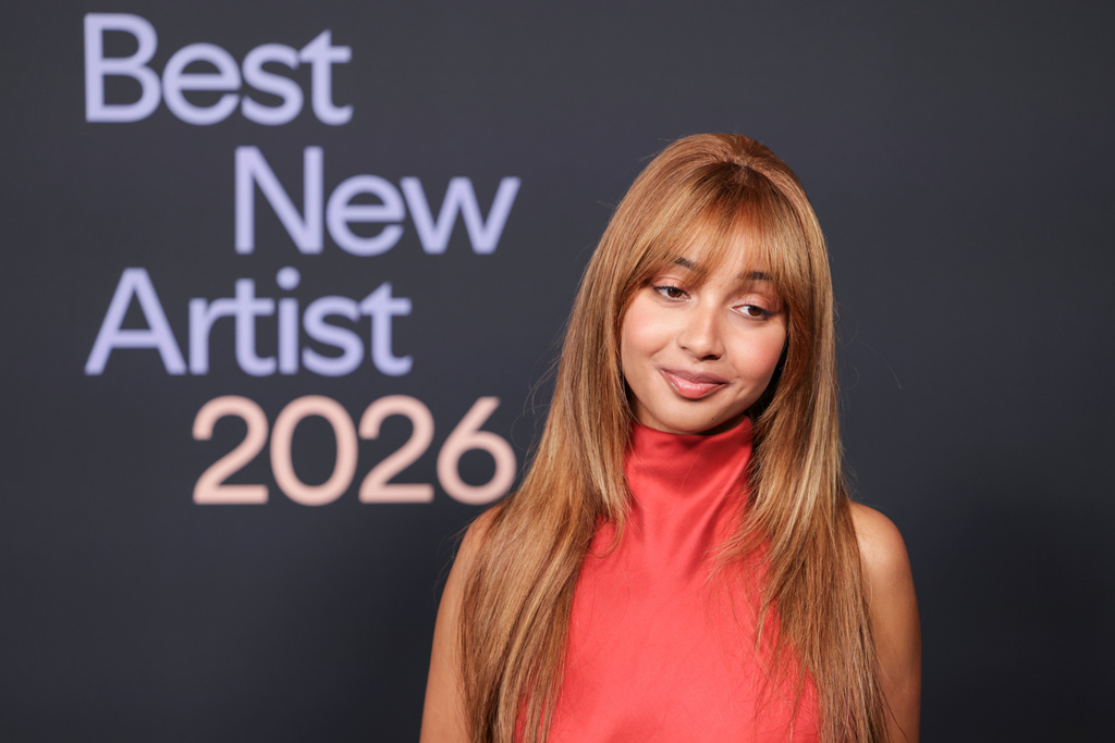 PinkPantheress arrives at the Spotify Best New Artist Party on Thursday, Jan. 29, 2026, in Los Angeles. (Photo by Andrew Park/Invision/AP)