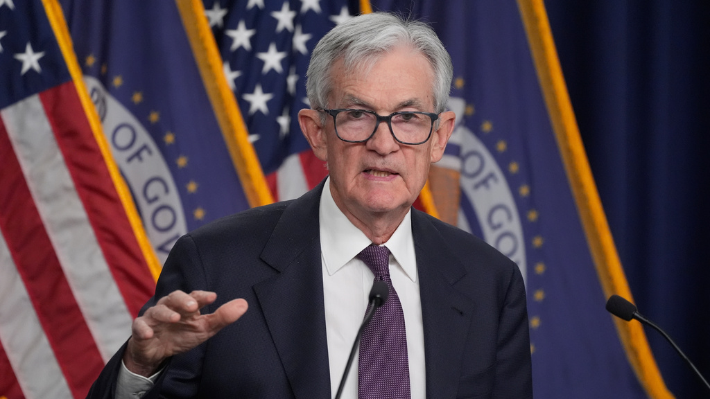 Federal Reserve Chair Jerome Powell speaks during a news conference Wednesday, March 18, 2026, in Washington. (AP Photo/Manuel Balce Ceneta)