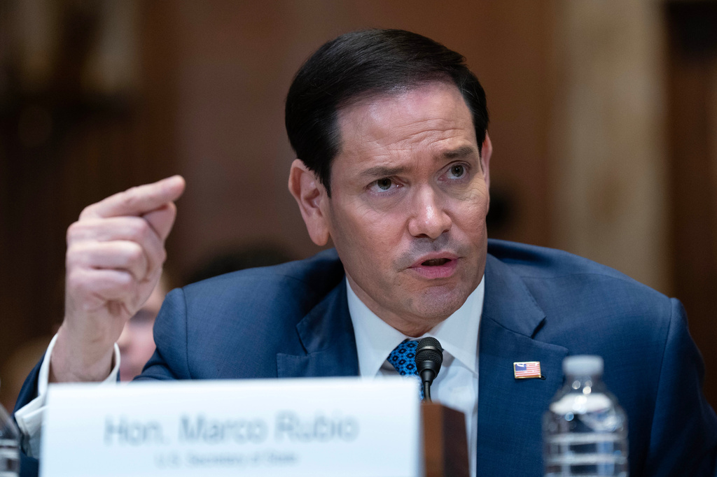 Secretary of State Marco Rubio testifies before the Senate Committee on Appropriations on Capitol Hill, Wednesday, June 3, 2026, in Washington. (AP Photo/Jose Luis Magana)