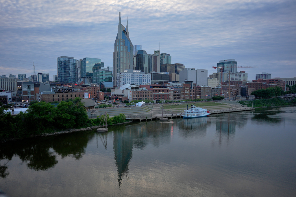 FILE - The Nashville, Tenn., skyline is seen Monday, May 18, 2026. (AP Photo/George Walker IV, File)