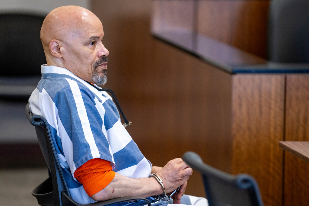 Former death row inmate Douglas Stewart Carter appears in 4th District Court in Provo, Utah, for a bond hearing on Monday, Sept. 28, 2026. (Rick Egan/The Salt Lake Tribune via AP, Pool)