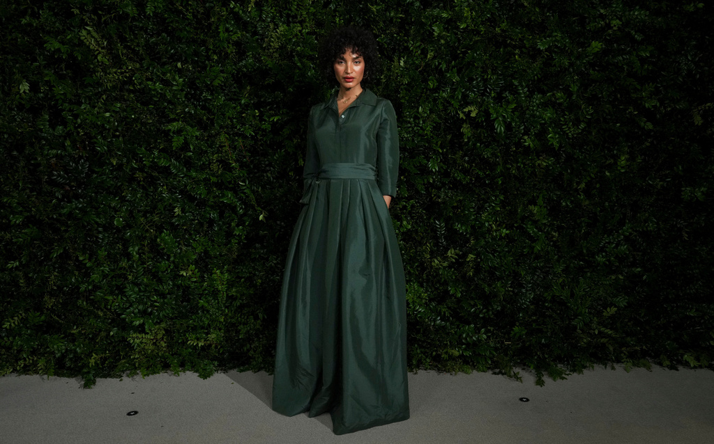 Indya Moore arrives at the 2025 annual Academy Women's Luncheon on Tuesday, Nov. 4, 2025, at the Academy Museum of Motion Pictures in Los Angeles. (Photo by Jordan Strauss/Invision/AP)