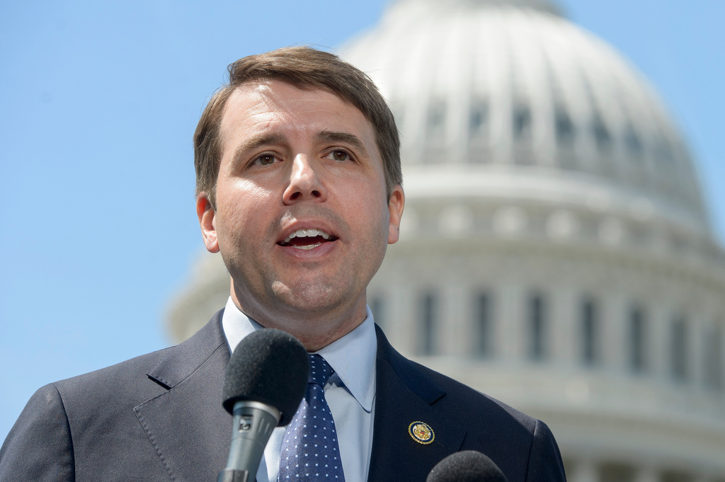 FILE - Rep. Chris Pappas, D-N.H., speaks during a news conference at the Capitol, April 29, 2025, in Washington. (AP Photo/Rod Lamkey, Jr., File)