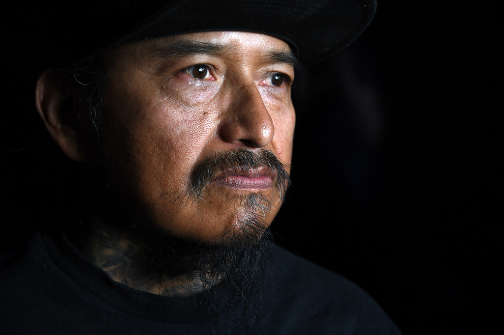 FILE - Gerald Begay, whose mother Ella Mae Begay went missing from her home, poses for a portrait in his home in Denver, April 2, 2026. (AP Photo/Thomas Peipert,File)