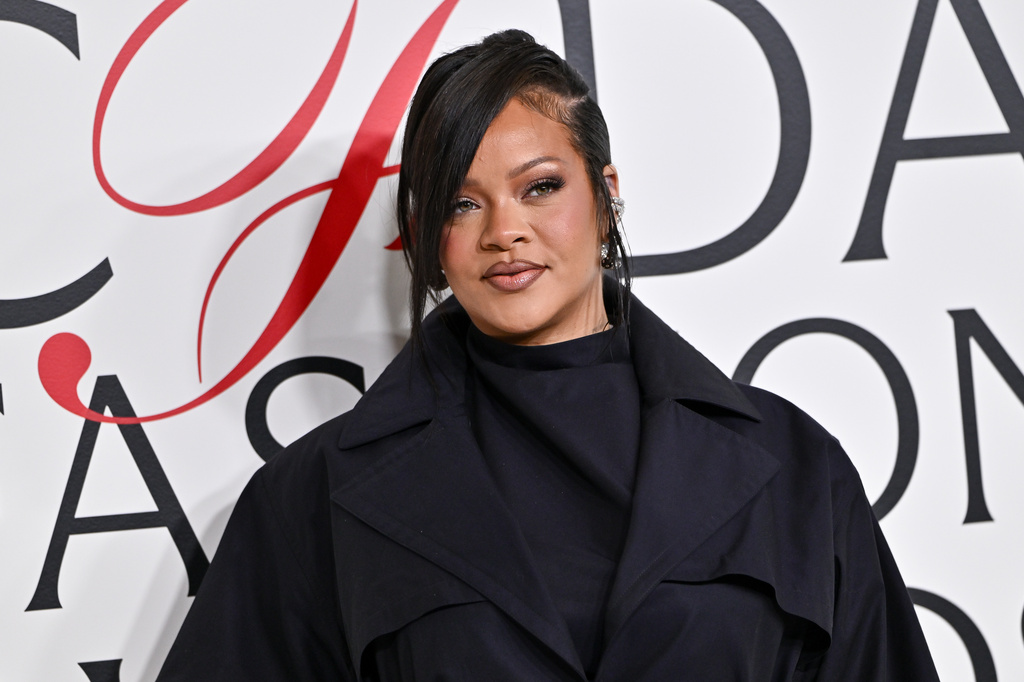 FILE - Rihanna appears at the CFDA Fashion Awards in New York on Nov. 3, 2025. (Photo by Evan Agostini/Invision/AP, File)