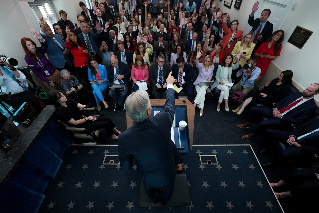 Centers for Medicare and Medicaid Services administrator Dr. Mehmet Oz speaks with reporters in the James Brady Press Briefing Room at the White House, Tuesday, June 2, 2026, in Washington. (AP Photo/Julia Demaree Nikhinson)