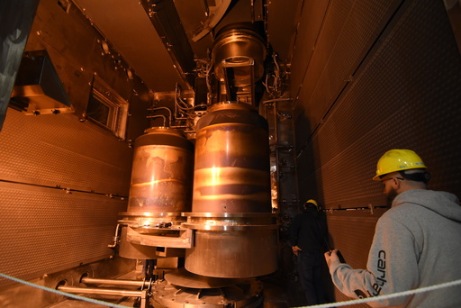 Steel containers used to cool and store molten glass are seen on Feb. 4, 2025, at a low radioactivity waste handling area of the Hanford Nuclear Reservation in Washington, where glass will soon be used to solidify radioactive and other toxic materials. (U.S. Department of Energy via AP) Steel containers used to cool and store molten glass are seen on Feb. 4, 2025, at a low radioactivity waste handling area of the Hanford Nuclear Reservation in Washington, where glass will soon be used to solidify radioactive and other toxic materials. (U.S. Department of Energy via AP)