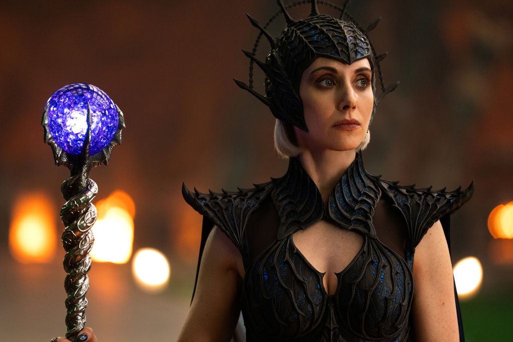 This image released by Amazon MGM Studios shows Alison Brie in a scene from "Masters of the Universe." (Amazon MGM Studios via AP)