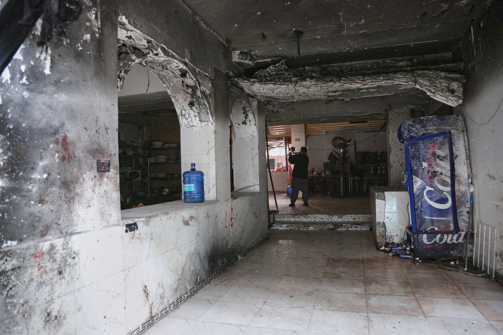 The interior of a Chinese restaurant is seen a day after an explosion killed at least seven people, including a Chinese national, in Kabul, Afghanistan, Tuesday, Jan. 20, 2026. (AP Photo/Siddiqullah Alizai)