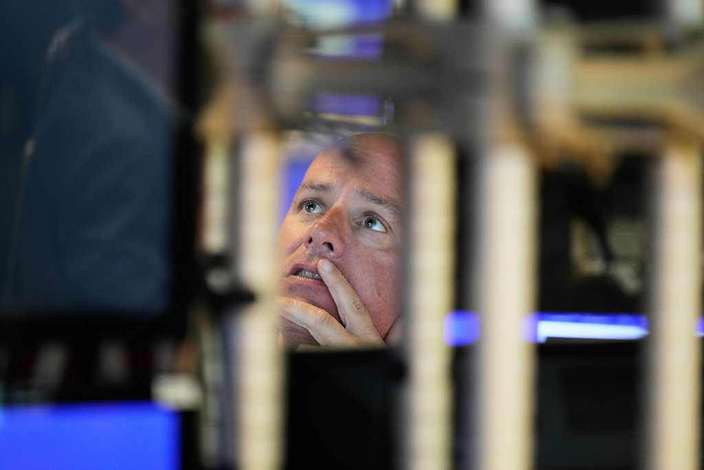John O'Hara works on the floor at the New York Stock Exchange in New York, Wednesday, Oct. 1, 2025. (AP Photo/Seth Wenig)