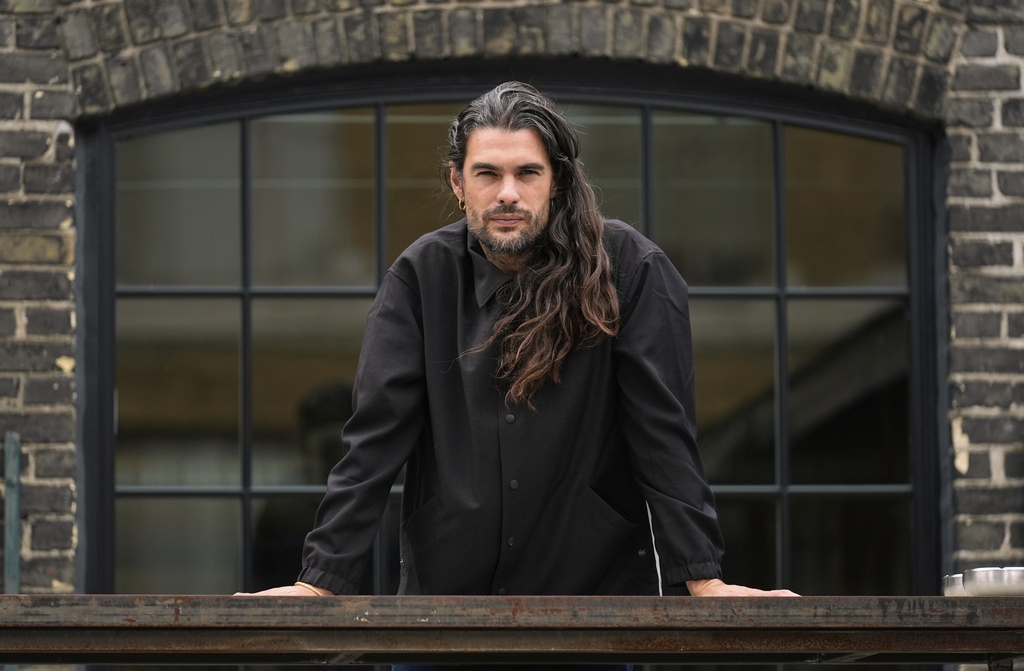 Oliver Laxe, director/co-writer of the film "Sirat," appears during the Toronto International Film Festival on Friday, Sept. 5, 2025, in Toronto. (AP Photo/Chris Pizzello)