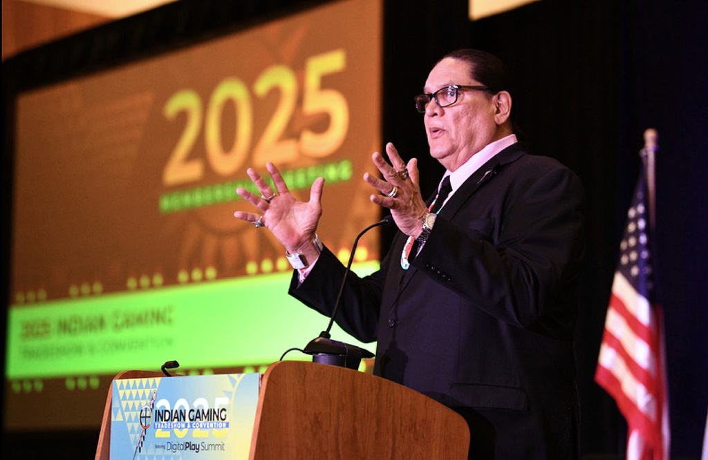 This undated image provided by the Indian Gaming Association shows Ernie Stevens Jr. (Indian Gaming Association via AP)