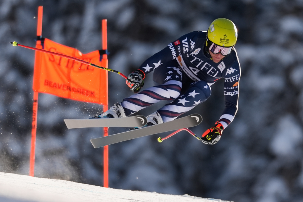 United States' Ryan Cochran-Siegle competes during a World Cup men's downhill skiing race, Thursday, Dec. 4, 2025, in Beaver Creek, Colo. (AP Photo/Robert F. Bukaty)