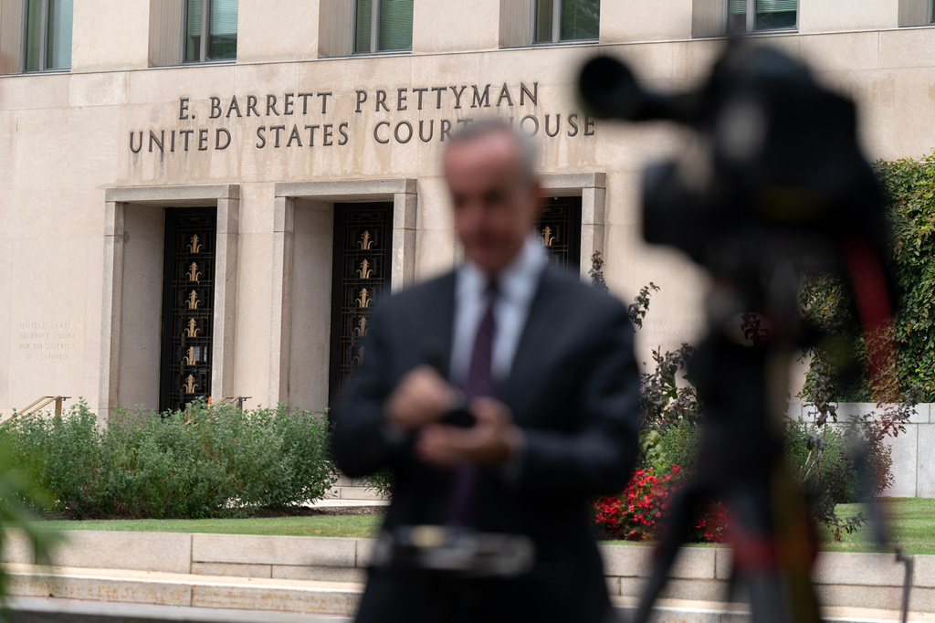 The E. Barrett Prettyman U.S. Federal Courthouse, is seen Wednesday, Sept. 23, 2026, in Washington. (AP Photo/Jose Luis Magana)