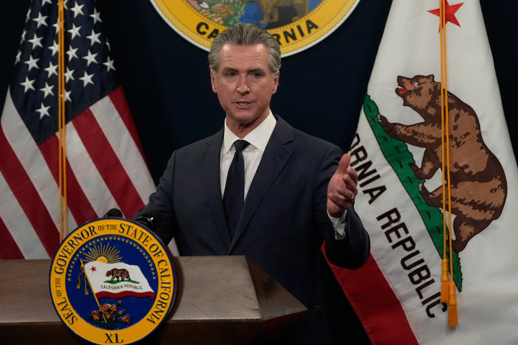 FILE - California Gov. Gavin Newsom speaks about his state budget proposal May 14, 2026, in Sacramento, Calif. (AP Photo/Jeff Chiu, File)