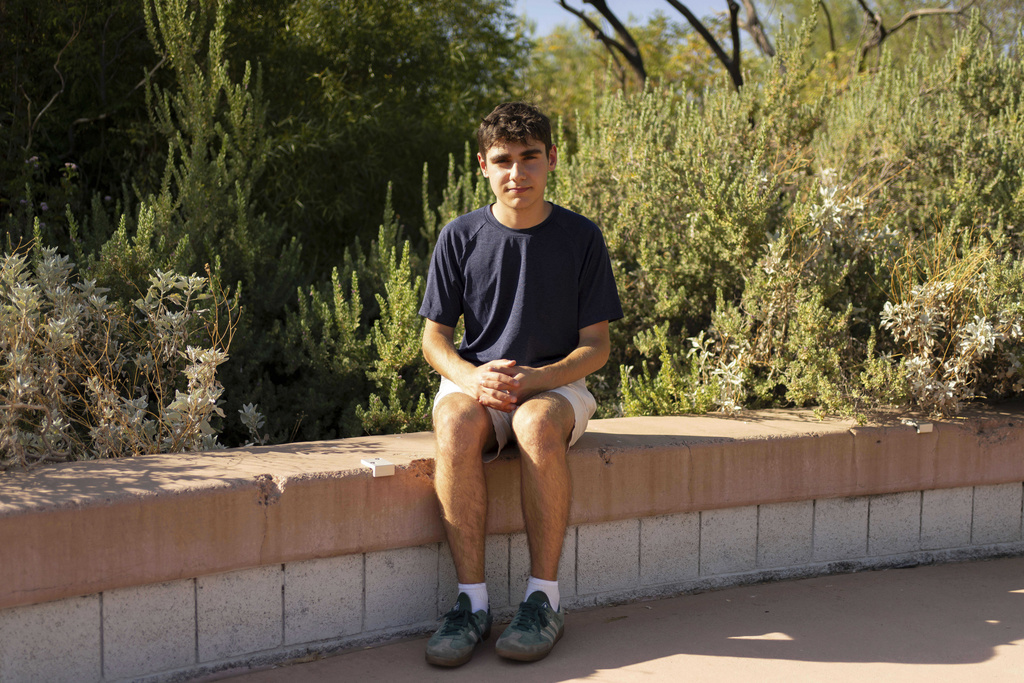 Ashton Dolce poses for a portrait at Cholla Park on Saturday, Aug. 10, 2025, in Scottsdale, Ariz. (AP Photo/Rebecca Noble)
