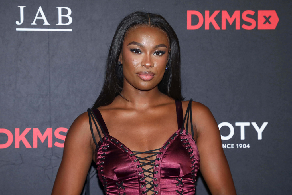 FILE - Singer-songwriter Coco Jones attends the 19th annual DKMS Gala, to benefit the fight against blood cancer and blood disorders, at Cipriani Wall St., Tuesday, Oct. 14, 2025, in New York. (Photo by Andy Kropa/Invision/AP, File)