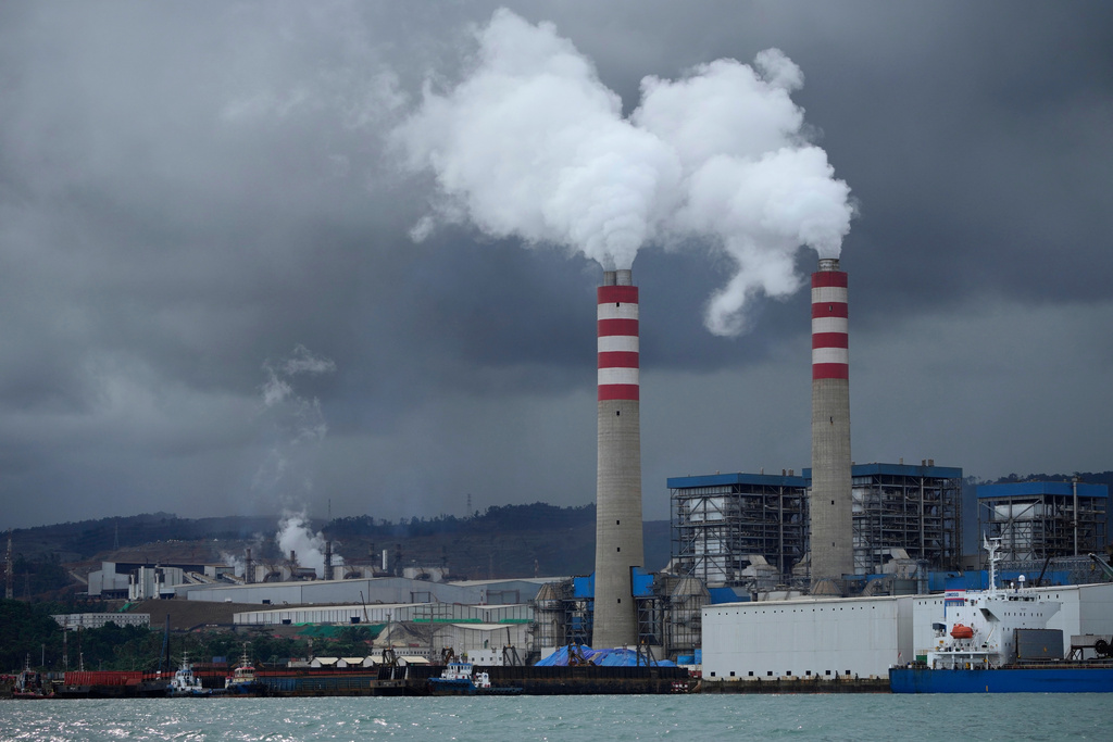 FILE - Indonesia Weda Bay Industrial Park operates in Central Halmahera, North Maluku province, Indonesia, on June 8, 2024. (AP Photo/Achmad Ibrahim, File)