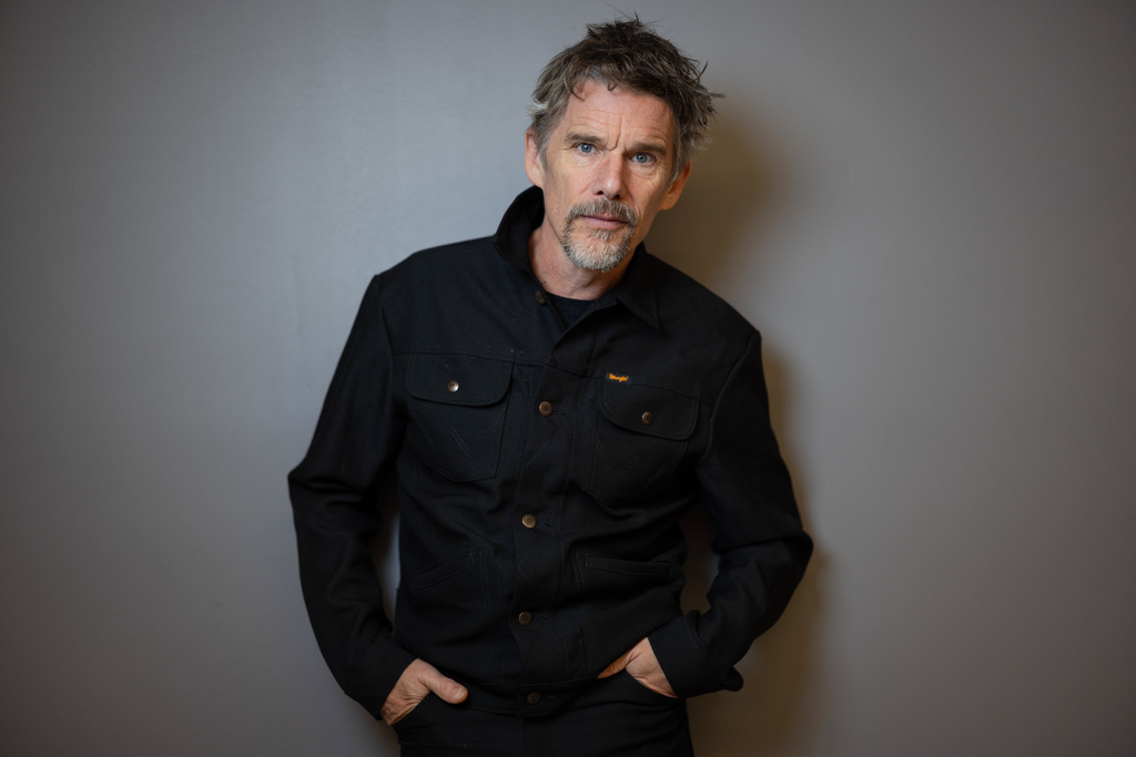Ethan Hawke poses for a portrait on Monday, Oct. 13, 2025, in New York. (Photo by Matt Licari/Invision/AP)