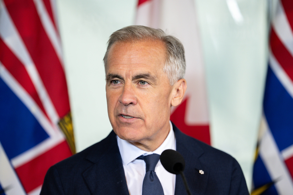 Prime Minister Mark Carney speaks in Vancouver, on Thursday, July 2, 2026. (Ethan Cairns/The Canadian Press via AP)
