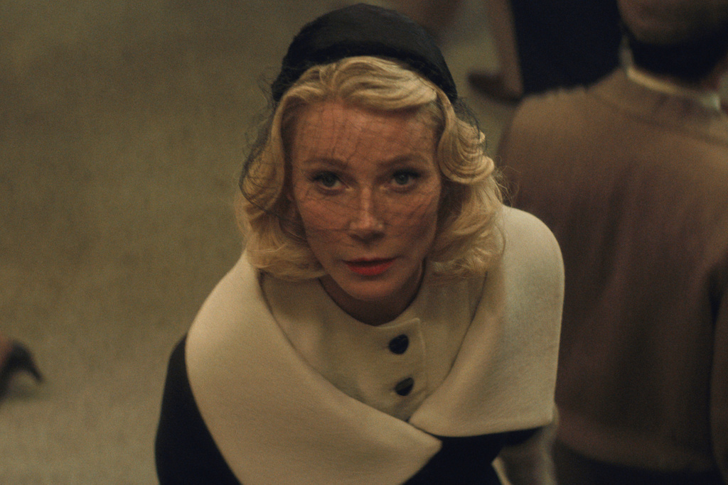 This image released by A24 shows Gwyneth Paltrow in a scene from "Marty Supreme." (A24 via AP)