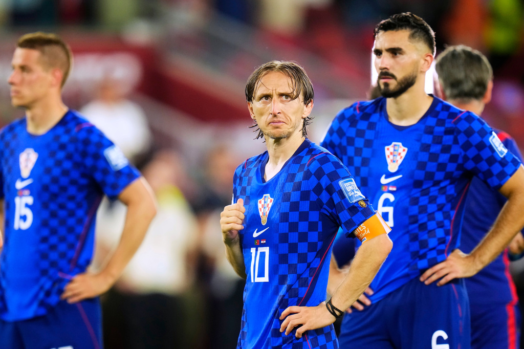 Croatia's Luka Modric (10) reacts after losing to Portugal in the World Cup round of 32 soccer match between Portugal and Croatia in Toronto, Thursday, July 2, 2026. (Chris Young/The Canadian Press via AP)